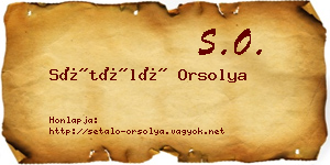 Sétáló Orsolya névjegykártya