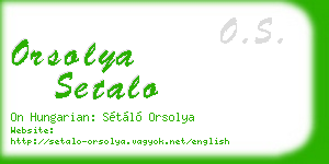 orsolya setalo business card