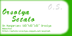 orsolya setalo business card